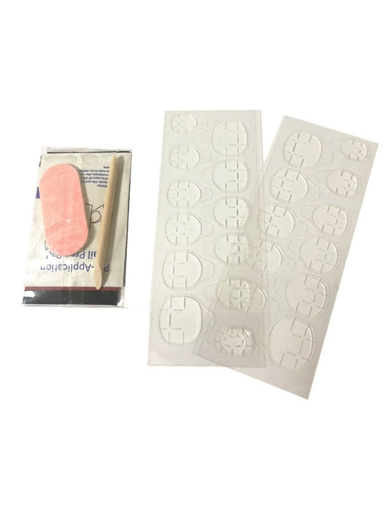 BLOOMING TIME 20 Piece Full Cover Acrylic Artificial Nails dark bule - Image 3