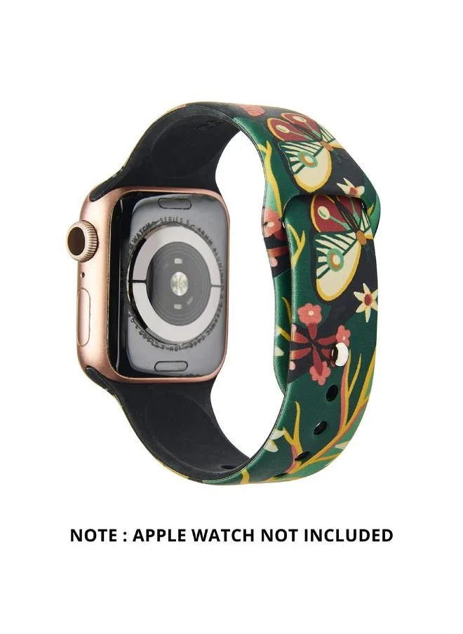 Chumbak Chumbak Rainforest Watchband Compatible with Apple Watches (38/40/41mm) | Watch Strap | Silicone Watch Printed Colourful Strap | PIN-AND-TUCK Closure