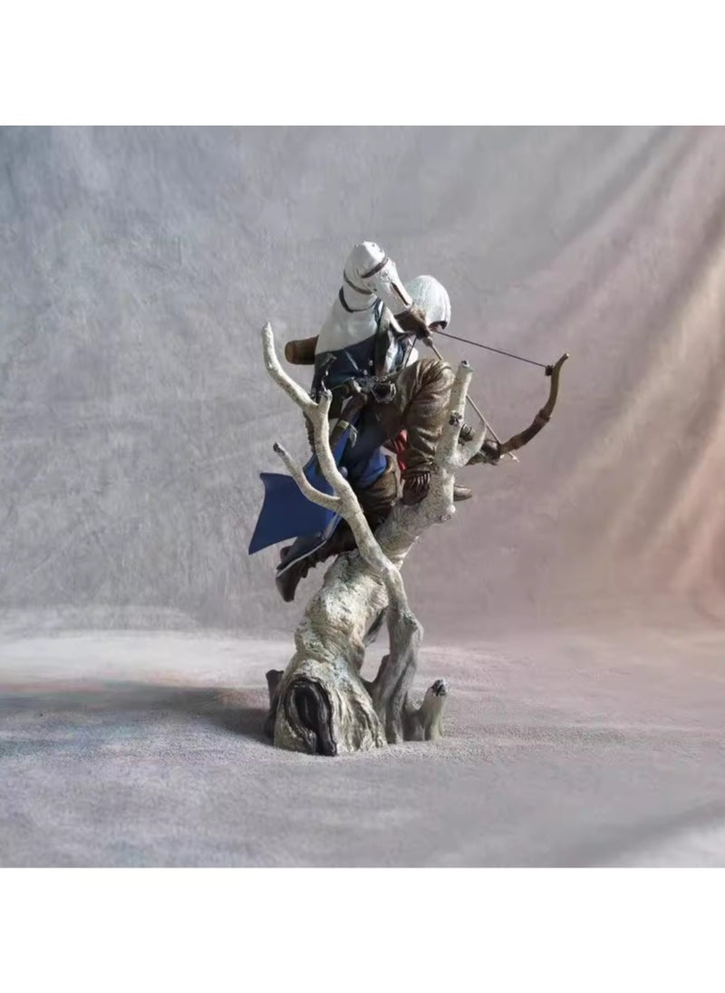 Generic - Assassin's Creed 3 Ubisoft, free version of Connor, archery shape, box, figure, model ornament, gift for fans and friends (26cm) - Image 1