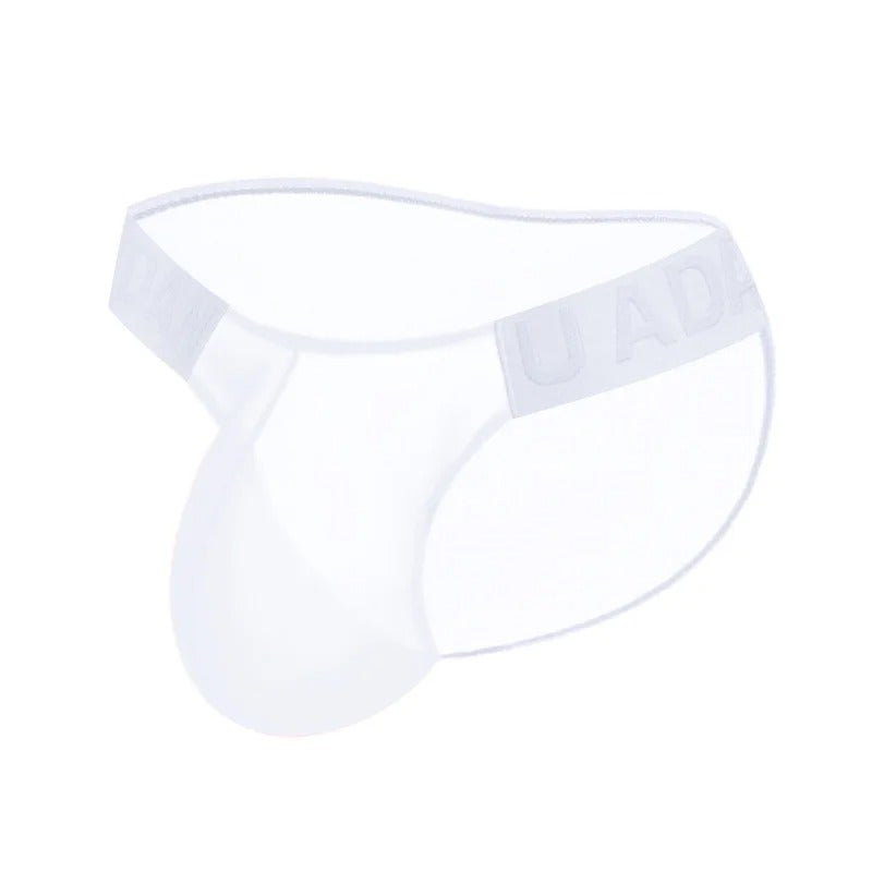 Orlvs Men's Low-Rise Briefs – Chinese-Style Transparent Waistband, Breathable Cotton Underwear for Everyday Comfort