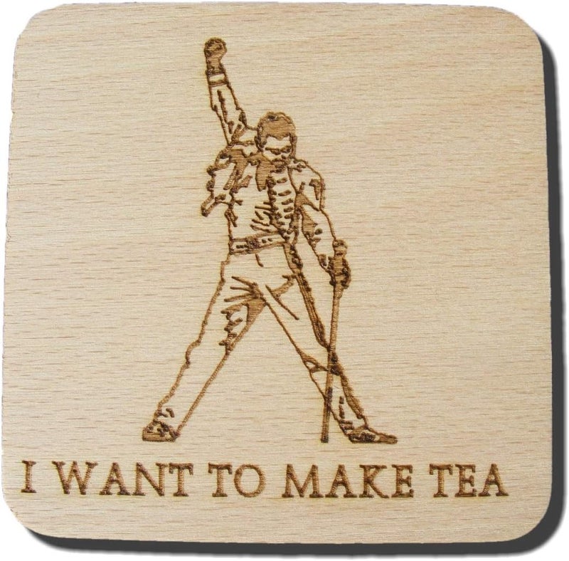 Fastcraft QUEEN FREDDIE MERCURY COASTER DRINK MAT ENGRAVED PRESENT GIFT (Both BEECH) - Image 4