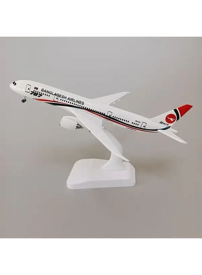 7.9 Inch Bangladesh Airlines B787 Airplane Model Collectible Replica with Stand - Image 1