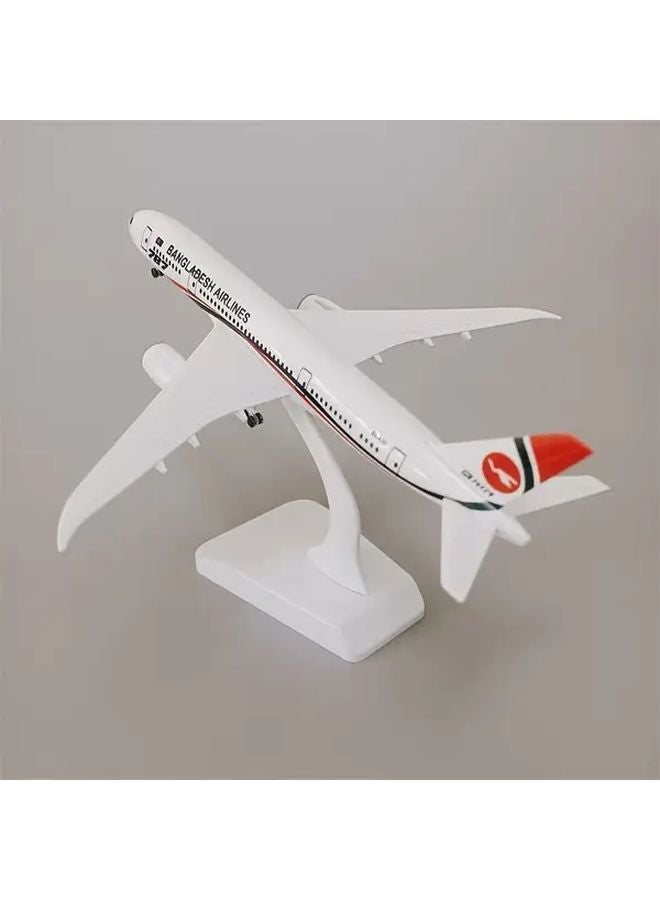 7.9 Inch Bangladesh Airlines B787 Airplane Model Collectible Replica with Stand - Image 2