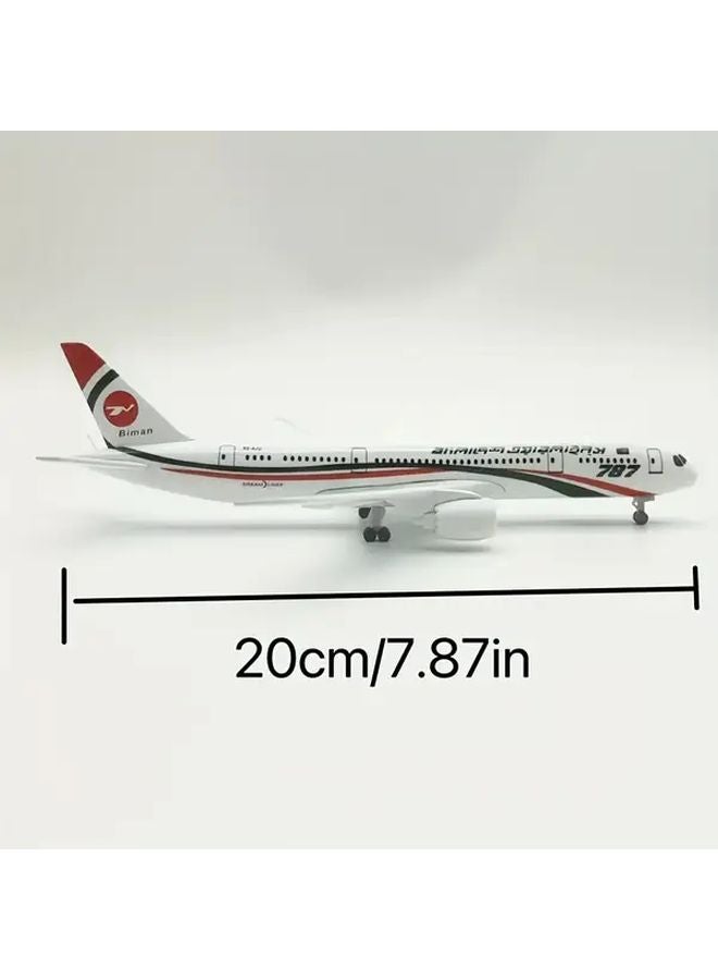 7.9 Inch Bangladesh Airlines B787 Airplane Model Collectible Replica with Stand - Image 3