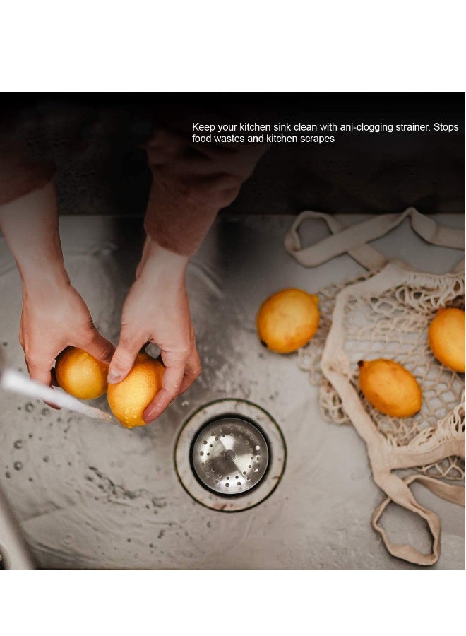 Sink Plug, Kitchen Sink Strainer, Waste Plug Filter Net Sink Strainers, Sink Plug Stainless, Steel Basket Drain Strainers Plug for Home Kitchen Bathroom, 78mm In Diameter - Image 5