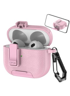 Case For AirPods 3 Leather Texture Wireless Earphones Case with Hook & Holder