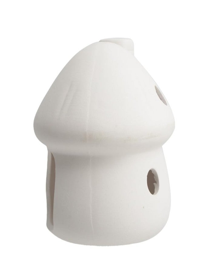 YXQ Aquarium Decorations Ceramic Mushroom House for Fish Tank Landscape to Small Shrimp/Goldfishes Hiding Rest and Breed (White) - Image 5
