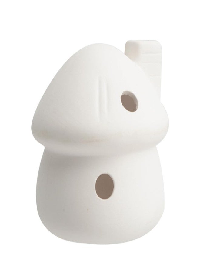YXQ Aquarium Decorations Ceramic Mushroom House for Fish Tank Landscape to Small Shrimp/Goldfishes Hiding Rest and Breed (White) - Image 3