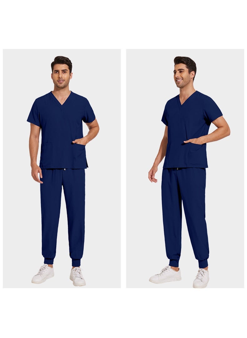 NIBEMINENT Surgery Uniforms Unisex Clinical Clothing Top And Pant Doctor Nurse Uniforms Oral Dental Workwear Medical Scrubs Sets - Image 2