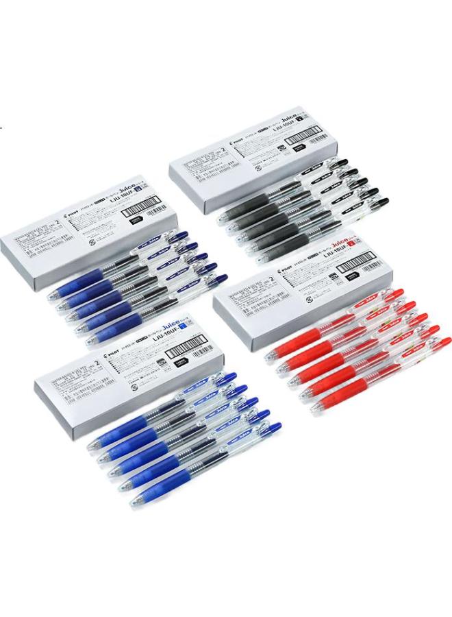 Pilot Juice Gel Pen Black Neutral Pen Red Pen 0.5 Signature Pen Push Water Pen Stationery Set Office Supplies Brush Pen High Appearance Value 4 Black 1 Red 5 Pack - Image 1