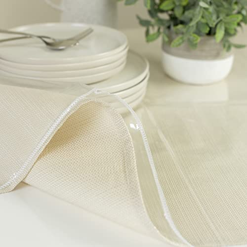 Benson Mills Heavy Duty Crystal Clear Plastic 100% Waterproof Tablecloth Protector, Vinyl PVC Rectangle Table Cloth, Oil Spill Proof Wipe Clean Table Cover for Dining Tables (60" x 144" Rectangular) - Image 4