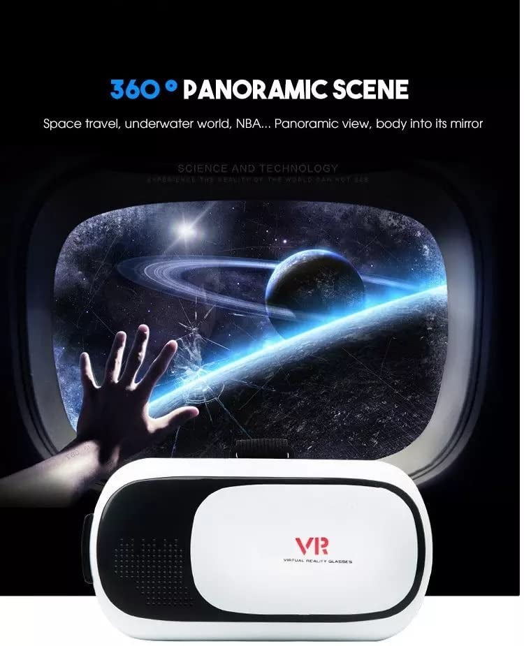 AUSHA® Virtual Reality Headset Glasses Anti-Radiation Adjustable Screen Headband Virtual Reality Box VR Headset Compatible with Any Phone - Image 2