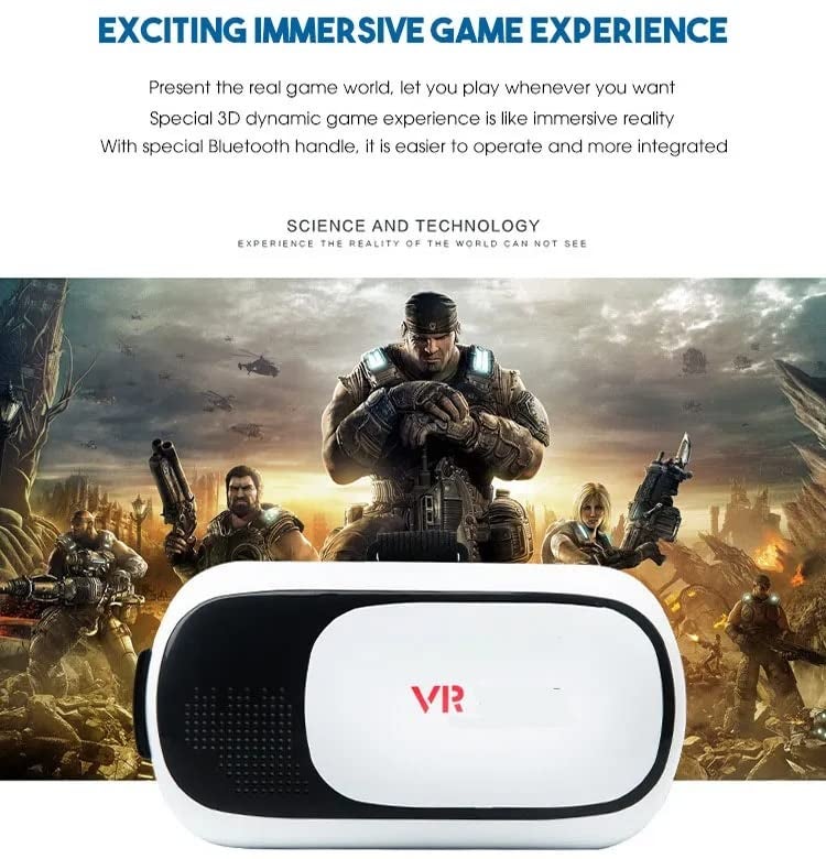 AUSHA® Virtual Reality Headset Glasses Anti-Radiation Adjustable Screen Headband Virtual Reality Box VR Headset Compatible with Any Phone - Image 3