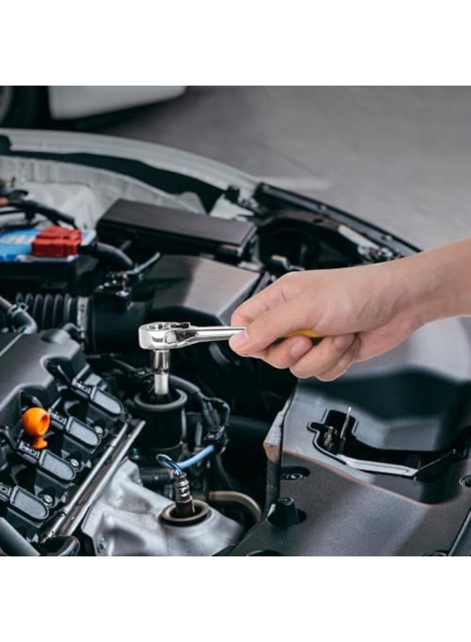 Deli 12-Piece 1/4-Inch Socket Wrench Set – Chrome Vanadium, Durable Case - Image 3