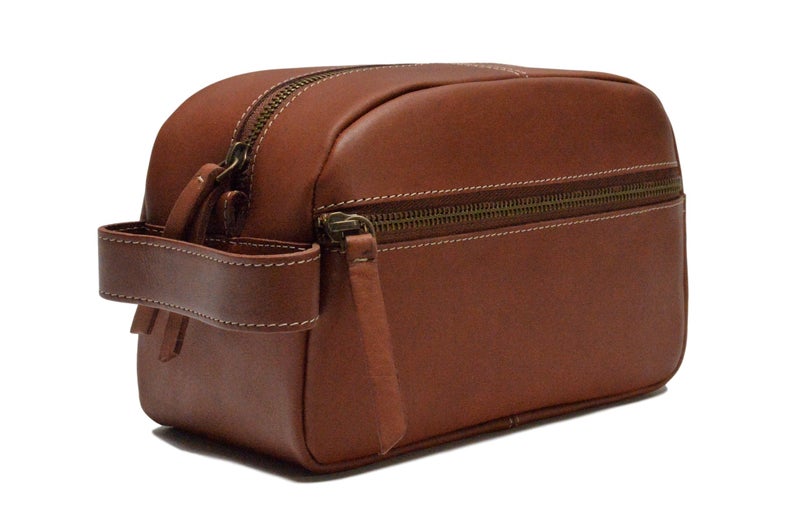 Timberland mens Nevada Leather Travel Kit Packing Organizers, Cognac, One Size US - Image 3