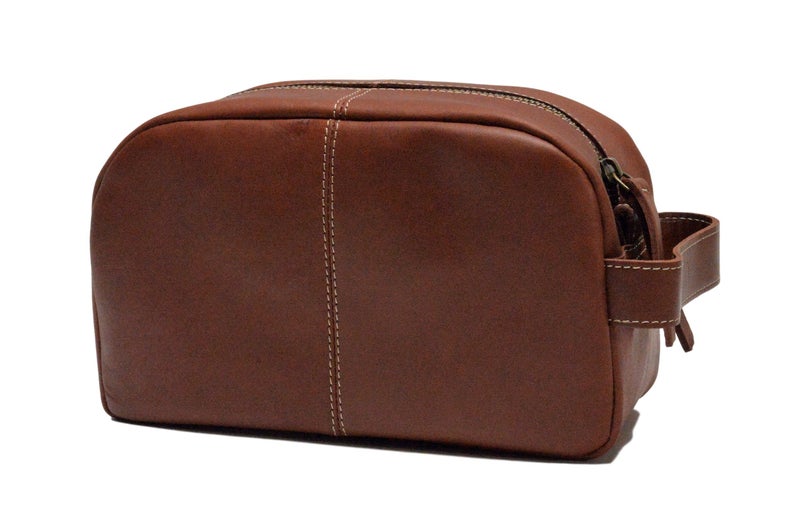 Timberland mens Nevada Leather Travel Kit Packing Organizers, Cognac, One Size US - Image 4