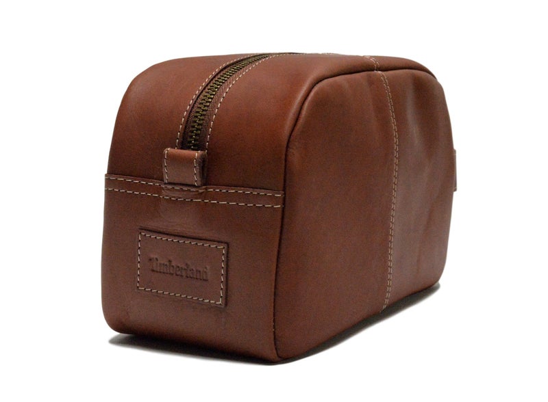Timberland mens Nevada Leather Travel Kit Packing Organizers, Cognac, One Size US - Image 1