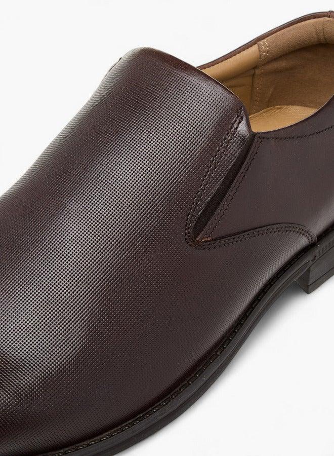 DUCHINI Men's Textured Slip-On Loafers - Image 5