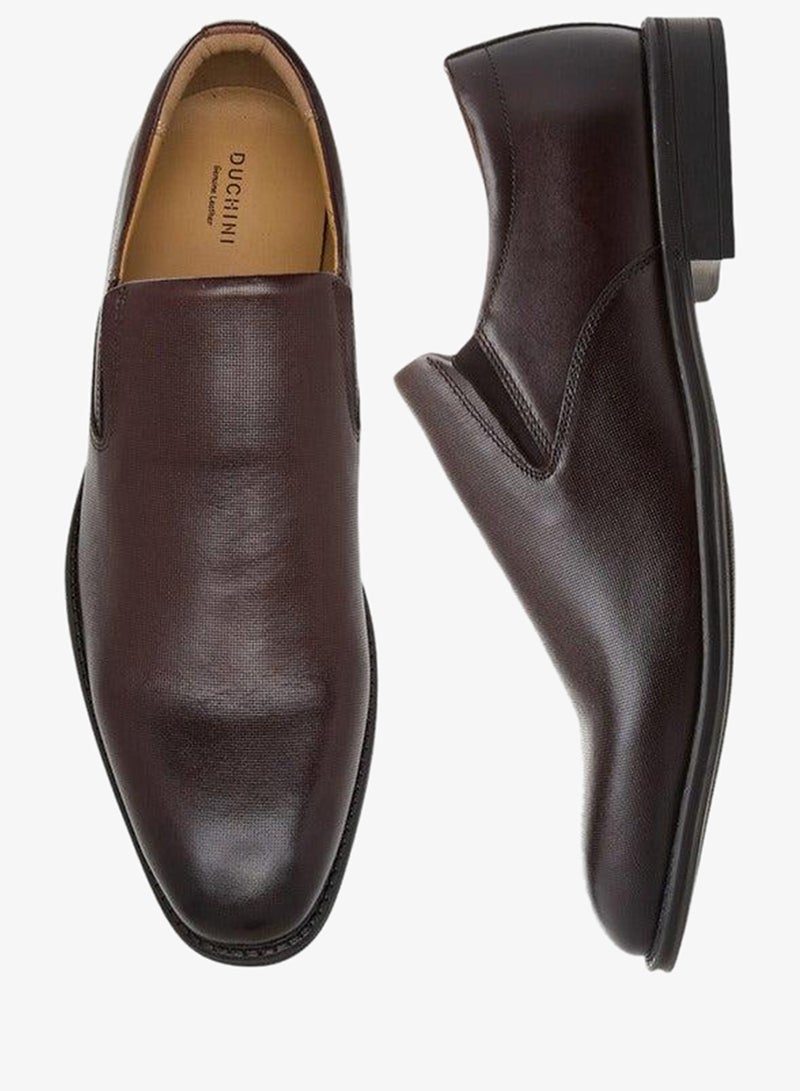 DUCHINI Men's Textured Slip-On Loafers - Image 3