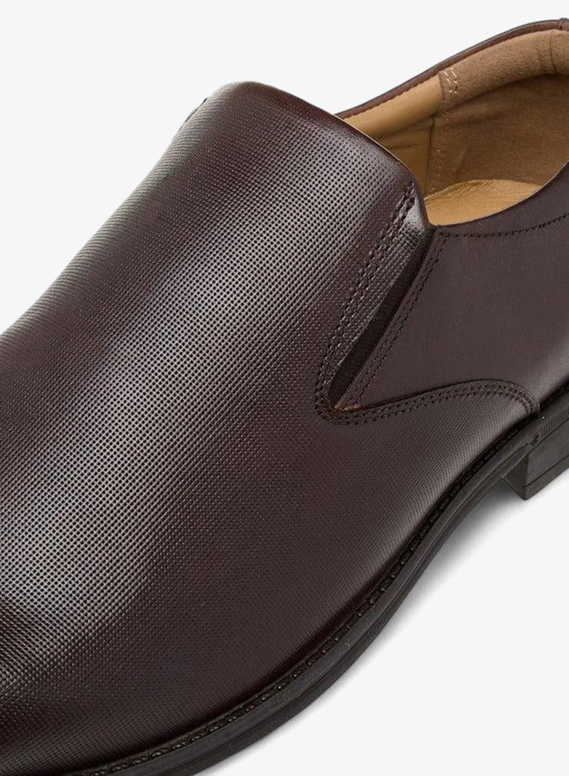 DUCHINI Men's Textured Slip-On Loafers - Image 5