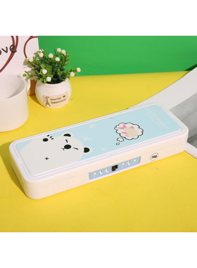 Cute Cartoon Multi-function Password Stationery Box Simple Small Fresh Children Students Large Capacity Pencil Case - Image 1