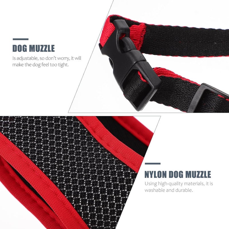 Adjustable Dog Muzzle Anti-bite Safety Mouth Cover Breathable Soft Mesh Small Size for Biting Chewing in Pets - Image 3