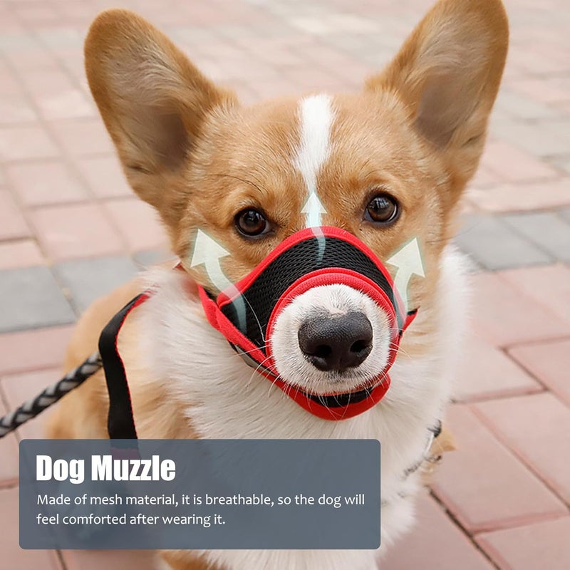 Adjustable Dog Muzzle Anti-bite Safety Mouth Cover Breathable Soft Mesh Small Size for Biting Chewing in Pets - Image 5