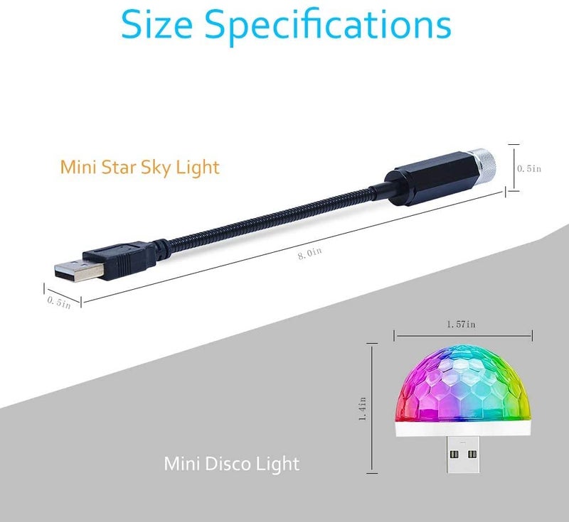 STELA أضواء النجوم USB STELA مع ضوء ديسكو صغير، أضواء ليلية، مصباح ليلي رومانسي مرن بتقنية USB للسيارات، سقف الحفلات، غرفة النوم، ديكور محمول، جو داخلي مريح - Image 3
