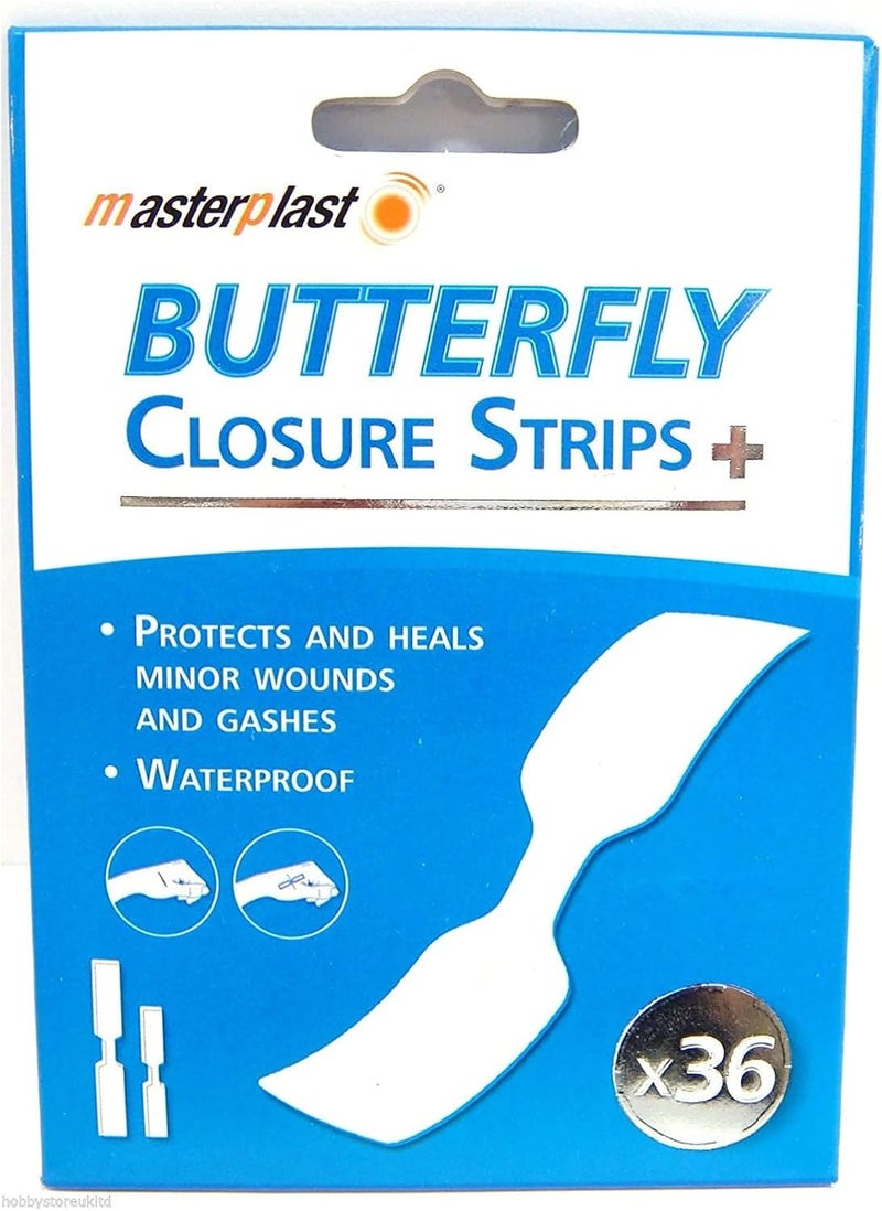 Masterplast Butterfly Quick Closure Strips Pack Of 36 White - Image 2