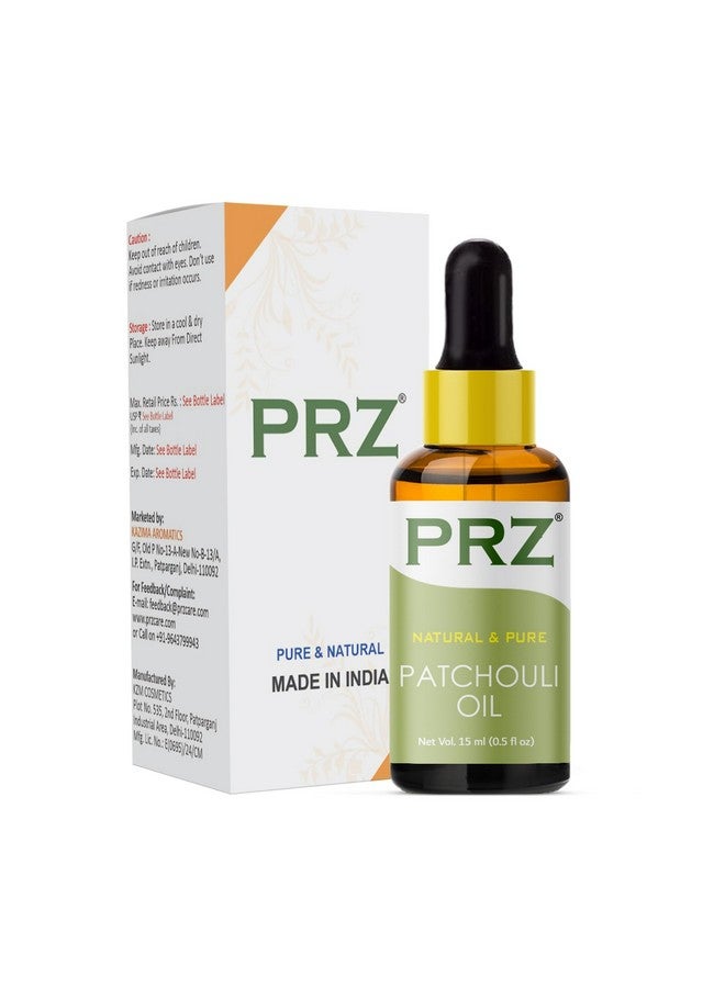بي ار زد زيت الباتشولي العطري - زيت نقي طبيعي وذو درجة علاجية للعلاج بالروائح والعناية بالبشرة والعناية بالشعر، 15 مل - Image 1