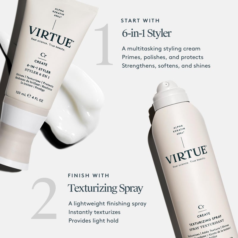 VIRTUE Texturizing Spray, Sulfate Free, Volumizes, Shines, Adds Texture, Color Safe, 5 Oz - Image 4