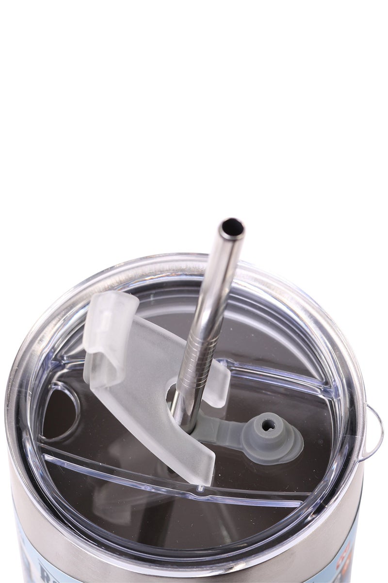 CocoStraw 4 Bend Stainless Steel Straws for Rocky Mountain 30 Ounce Double-Wall Tumbler Vacuum Cup - CocoStraw Brand Drinking Straw TV (4 Straws + Lid + Handle) - Image 3