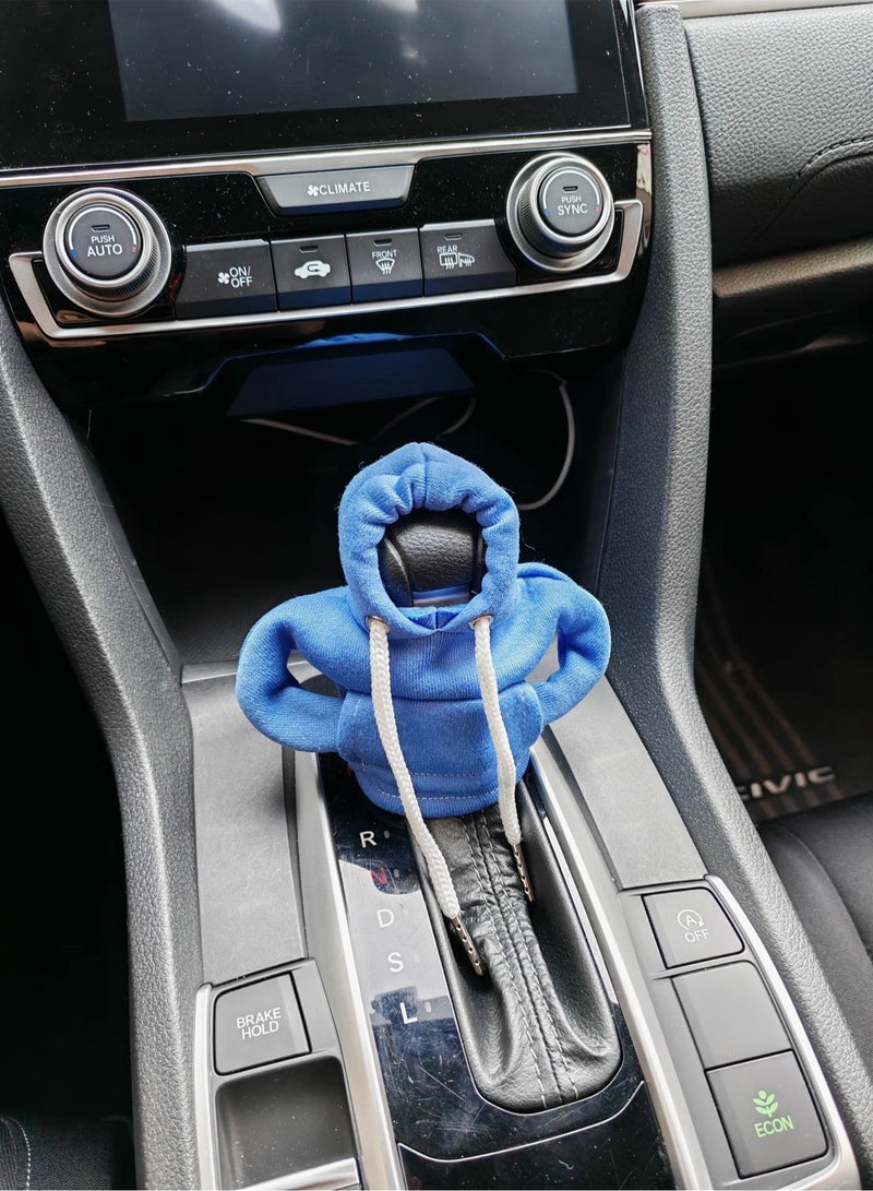 Generic Car Gear Shift Cover Car Shifter Mini Hoodie, Blue - Image 2