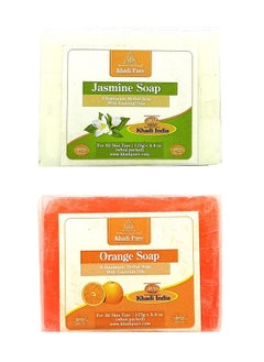 Khadi Pure Herbal Jasmine & Orange Soap (125G) Pack Of 2 (250G)  - Image 1