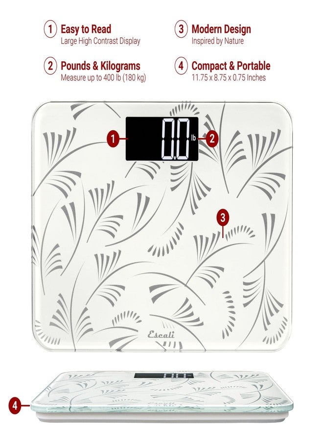 Escali Compact Digital Bathroom Travel Scale for Body Weight with Small Space-Saving Platform and High Capacity of 400 lb, Batteries Included - Image 3