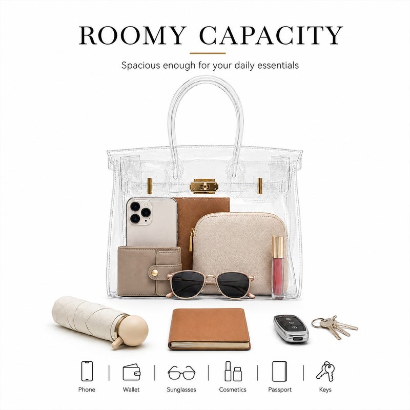 Clear PVC Tote Bag - Image 2