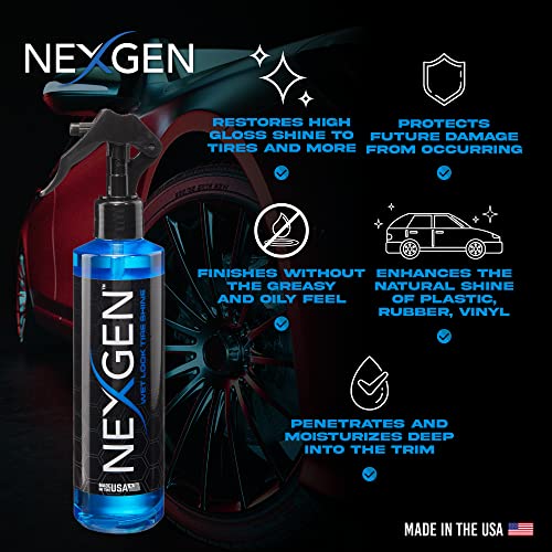 Nexgen Wet Look Tire Shine — Oil-Based Premium Dressing — High Gloss Finish and Protection for Tires - 1 Gallon - Image 2