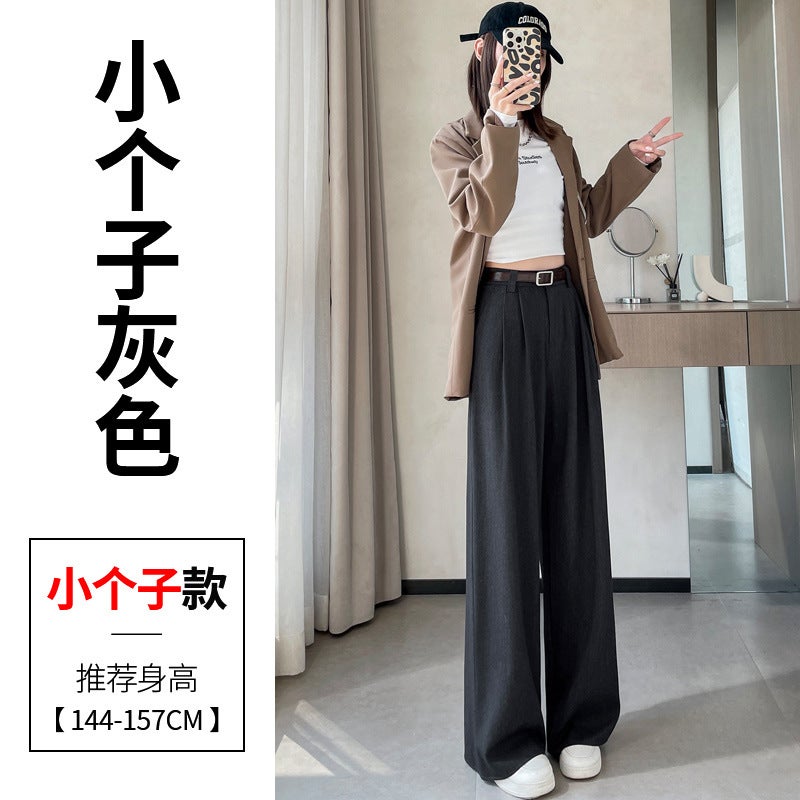 Ancora Red High-End Suit Wide-Leg Pants Women'S Autumn New High Waist Dummy Casual Straight Pants For Small Men - Image 1
