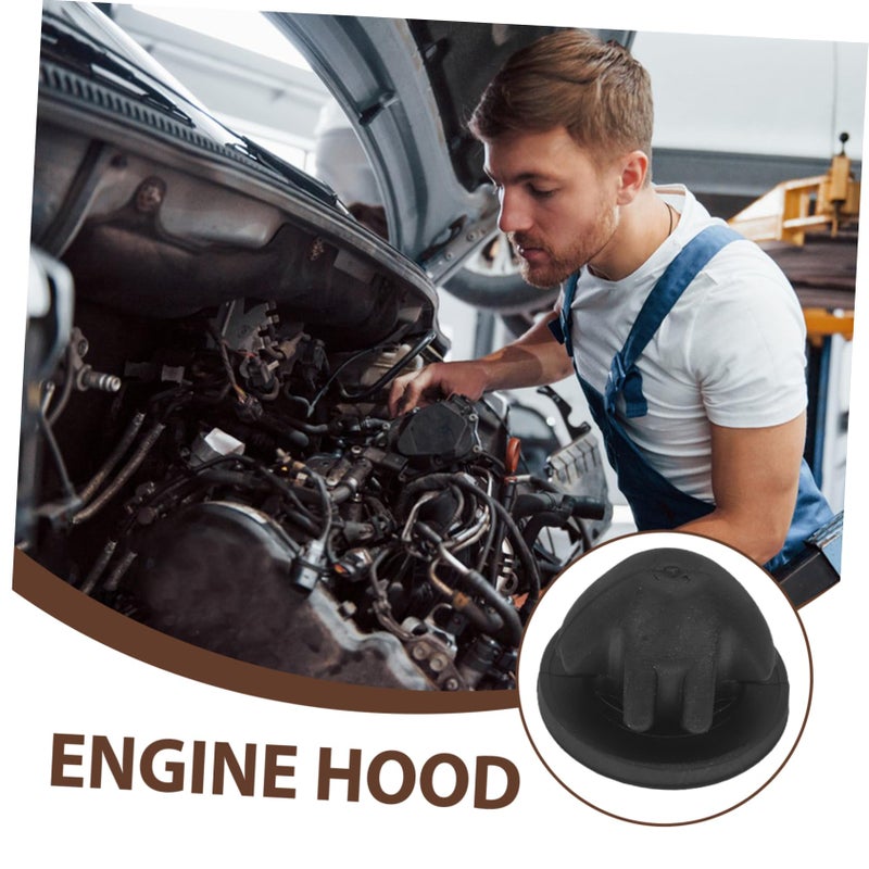 Engine Hood Cushion Support Rubber Bushings Gasket Pads 4Pcs Reduces Vibration Noise - Image 4