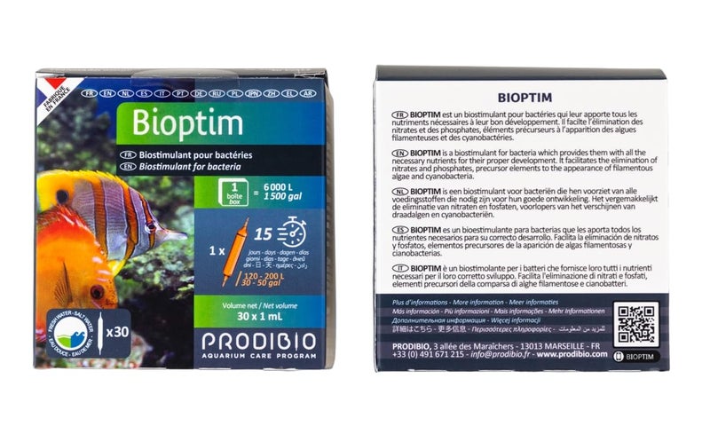 Prodibio Bioptim, Nutrients for Bacteria, Saltwater, 30/1 mL vials, 30 gal and up - Image 2