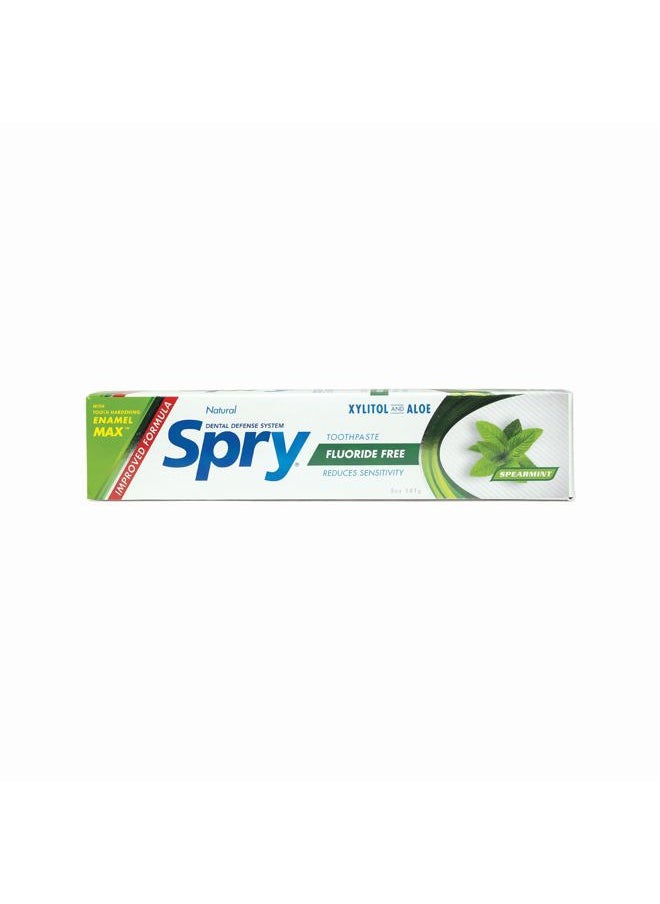 Spry Xylitol Toothpaste 5oz, Fluoride Free Toothpaste Adult and Kids, Teeth Whitening Toothpaste with Xylitol, Natural Breath Freshening, Mouth Moisturizing Ingredients, Spearmint (Pack of 3)  - Image 3