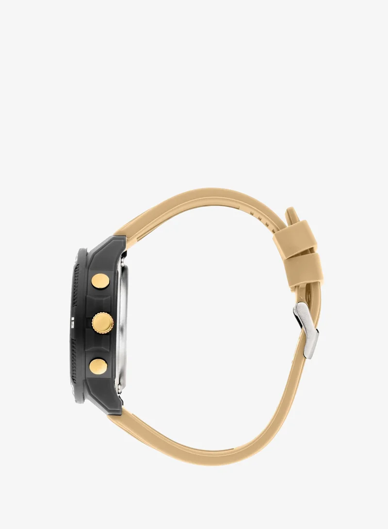 Sector EX-56 Men's Digital Watch - 46mm Case, Beige Plastic Strap, Acrylic Glass, 50M Water Resistant - R3251355003