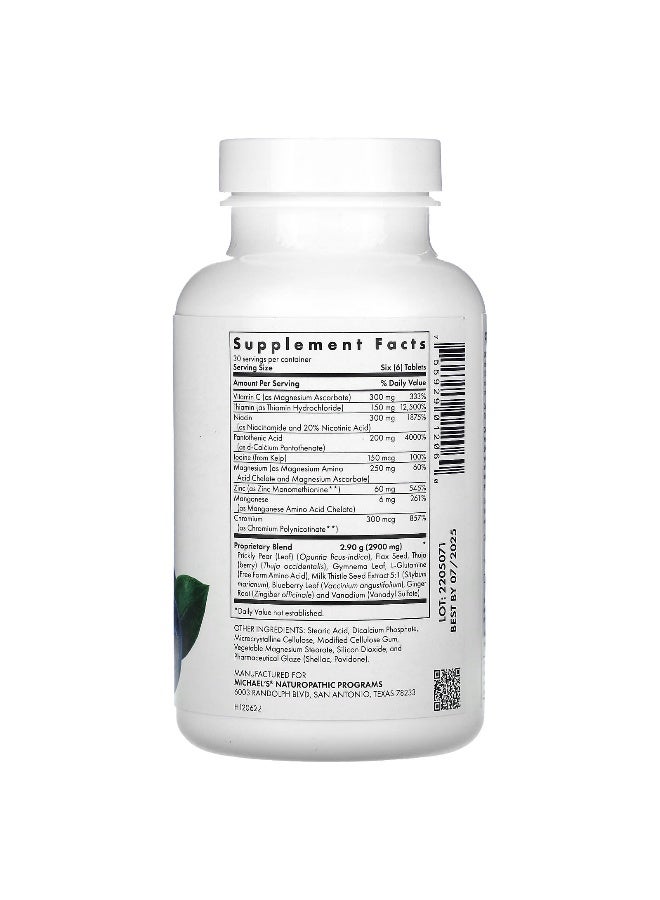 Michael's Naturopathic Michael's Naturopathic, Sugar Metabolism Factors, 180 Vegetarian Tablets - Image 2