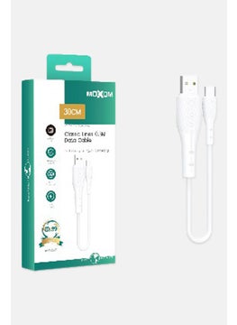 MOXOM CC-80 1 Meter Type-C Charging Cable, White  - Image 1