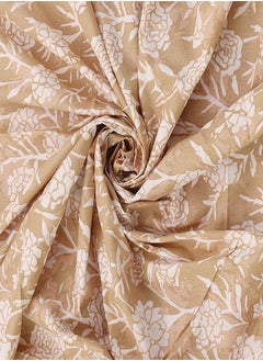 housethis 3-Piece Cotton Bedsheet Set Includes Genda Phool Bed Sheet (Beige) & 2 Pillow Covers (46x69cm) | Machine Washable | 144 Thread Count Bed Linen with Pillow Case  - Image 4