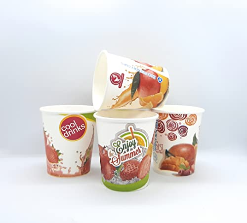 GRACE PAPER GLASS 200 ml (Pack of 200) Printed Paper Disposable Glass/Cup for Party, Paper Cups for Hot and Cold Beverages 7Oz (Pack of 200) - Image 2