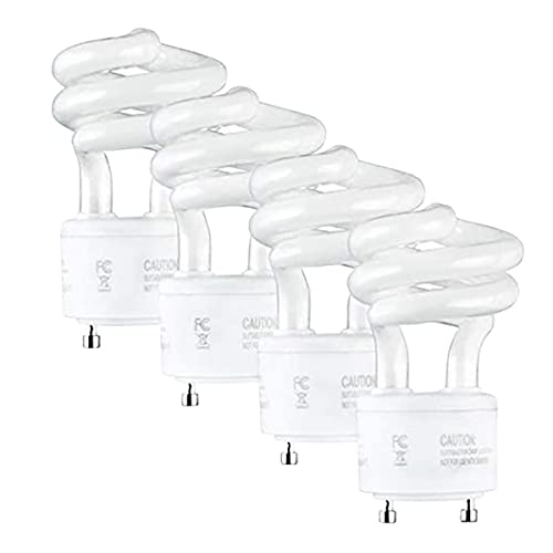 SLEEKLIGHTING 13Watt T2 Spiral CFL GU24 2 Prong Light Bulb Base 2700K 900lm -UL Approved 120v 60Hz Light Bulb- Mini Twist Lock Spiral -Self Ballasted Compact Fluorescent -Warm White Light 4pack - Image 1