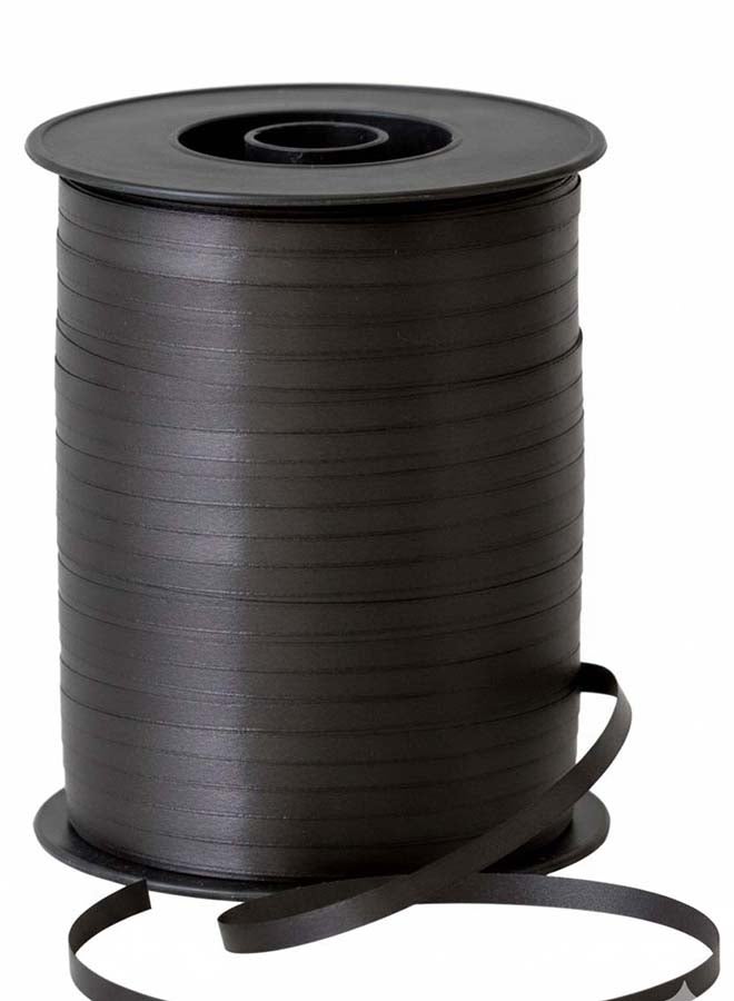 Ciao Balloon Curling Ribbon 0.5 cm x 500 Yards Black – Elegant Balloon String & Gift Ribbon - Image 1
