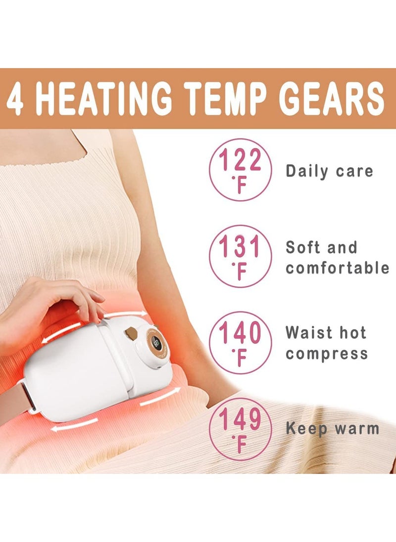 SYOSI - Menstrual Heating Pad for Cramps Portable Wireless Fast 4 Heat Levels and 5 Massage Modes Foldable Massage Belt for Waist Belly Back Pain Relief for Women and Girls - Image 1