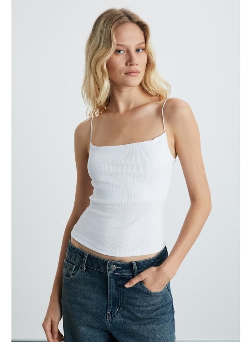 GRIMELANGE Ayane Women's White Tank Top - Image 3